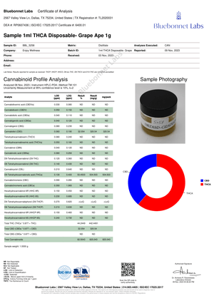 Enjoy - THCA Disposable vape - 1g