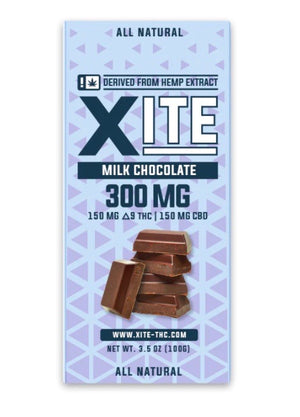 Patsy's XITE D9 THC (Milk) Chocolate 30mg and 300mg