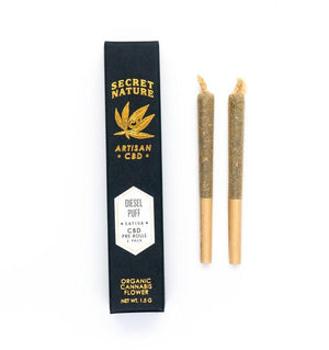 Secret Nature Organic CBD Hemp Pre-Rolled Joints 2 Pack